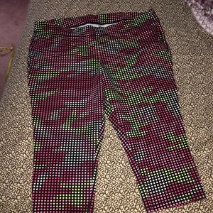 Lane Bryant Livi Active Neon Dot Capri 22/24
